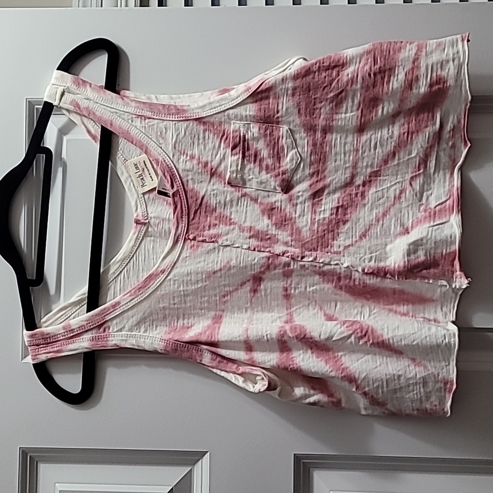 Peach Love California Tie Dye Crop Top Pink